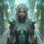 Aurora Elf Queen in Crystal Sanctuary