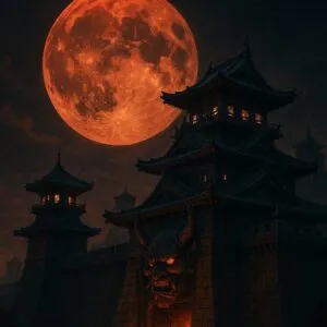 Blood Moon Over the Oni Fortress