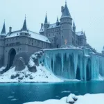 Castle Floating Above the Ocean