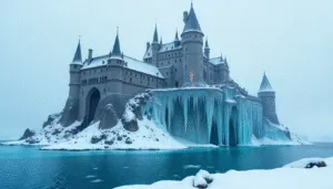 Castle Floating Above the Ocean