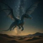 Celestial Dragon Over the Starlit Desert