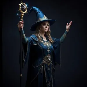 Celestial Mage with Constellation Staff