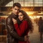 Couple Hugging at Train Station Goodbye