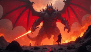 Crimson Demon in Lava Fortress