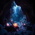 Crystal Cavern with Glowing Gems