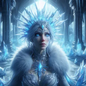 Crystal Sorceress in Frozen Temple