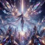 Crystal Valkyrie Descending Into Prism Abyss