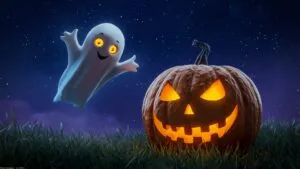 Cute Ghost and Pumpkin Friends