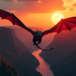 Eclipse Dragon Over Mystic Canyon