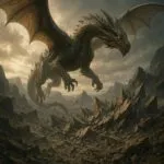 Eternal Dragon Above the Shattered Mountains