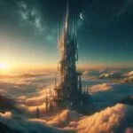 Fantasy Tower Above the Clouds