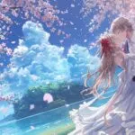 First Kiss Under Falling Petals