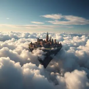 Floating City Among Clouds