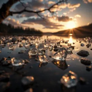 Floating Crystals Above Mystic Lake