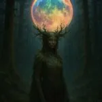 Forest Spirit Under the Rainbow Moon