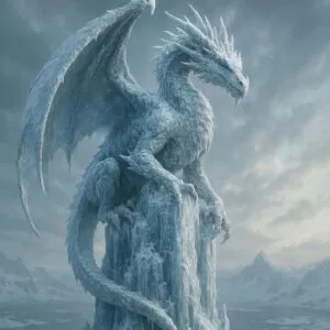 Frozen Dragon on the Icy Spire