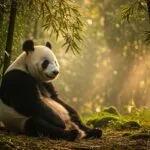 Giant Panda in Bamboo