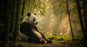Giant Panda in Bamboo