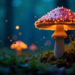 Glowing Mushrooms in Enchanted Forest