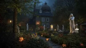 Haunted Garden with Statues