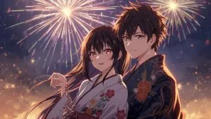 Holding Hands at the Summer Festival