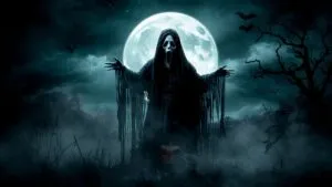 La Llorona Crying Under the Moon