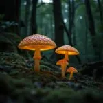 Magical Forest with Glowing Mushrooms