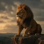 Majestic Lion on Cliff