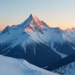 Minimalist Mountains at Sunset