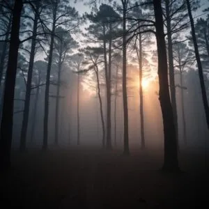 Misty Forest at Twilight