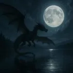 Moonlit Dragon Over Silent Waters