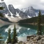 Mountain Lake Surrounded by Pine Trees