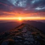 Mountain Path at Dawn