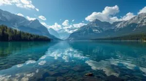 Mountains Reflected in a Lake