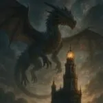 Mystic Dragon Above the Celestial Tower