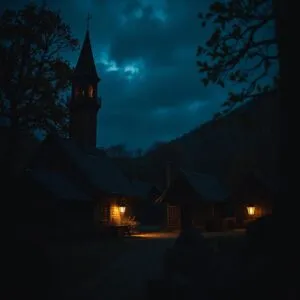 Mystic Village at Night