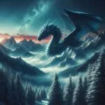 Mystical Dragon Over Snowy Peaks