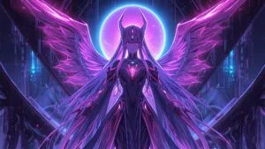 Neon Priestess of the Cyber Realm