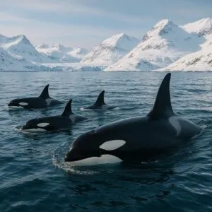 Orca Pod in Arctic Waters