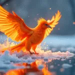 Phoenix Rising From Flames