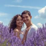 Romantic Walk Through Lavender Fields
