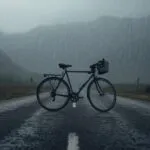 Rusty Bicycle in the Rain