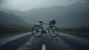 Rusty Bicycle in the Rain