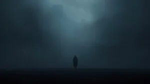 Shadow Hugging a Wall of Silence