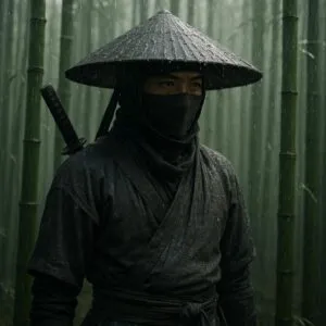 Silent Shinobi of the Bamboo Rain