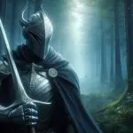 Silverblade Knight Near the Shimmering Lake