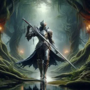Silverblade Knight at the Moonlit Clearing
