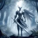 Silverblade Knight on the Foggy Hills