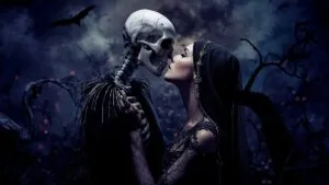 Skeleton Couple on a Date