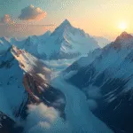 Snow-Capped Mountain Peaks
